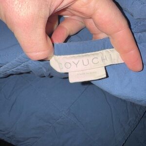 Coyuchi Indigo Quilted Throw